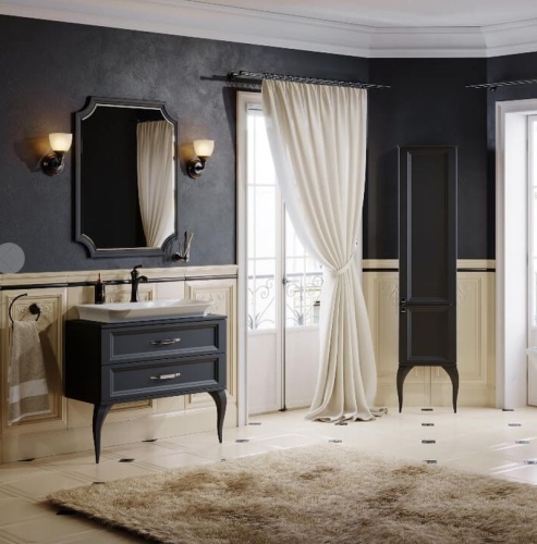 Пенал напольный Aqwella LA DONNA 40 см чёрный фото 3