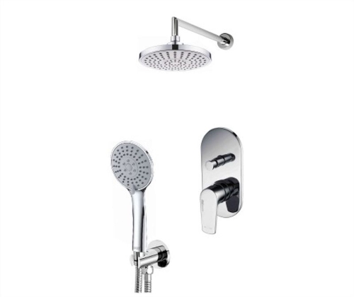 Встроенный смеситель для ванны на 2 положения Wasserkraft A16629 (душевой комплект) хром