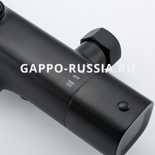 Душевая система с термостатом Gappo G2495-76 черная фото 4