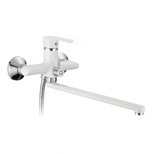 Смеситель с длинным изливом для ванны Mixxus Colorado 006 White