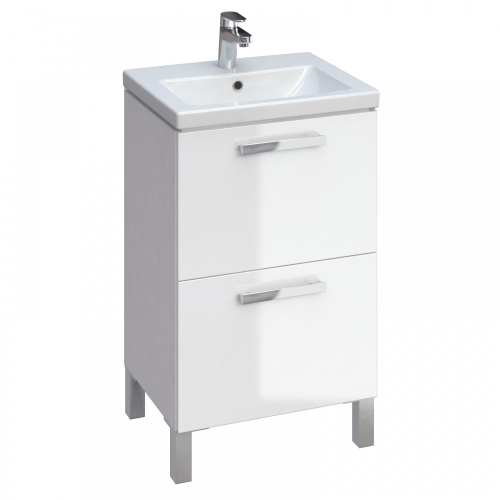 Тумба с раковиной Cersanit Melar 50, 60, 70, 80 подвесная/напольная, белая фото 6
