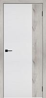 Дверь межкомнатная Tandoor Нефрит 2 Эмаль белая/ Рустик серый (ПВХ)