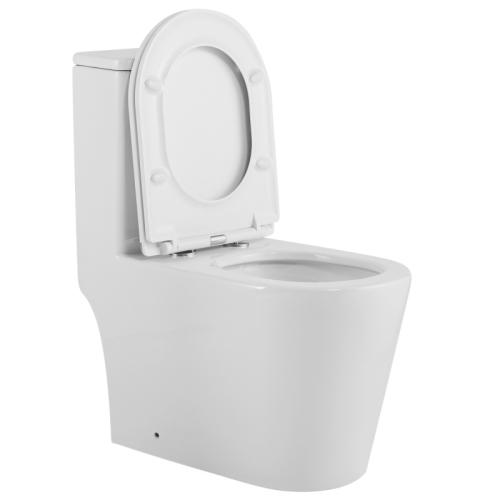 Унитаз-моноблок напольный безободковый Azario Nimbus AZ-6080-AP, смыв Торнадо фото 2