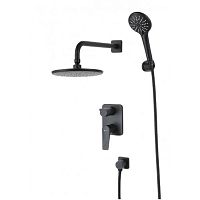 Смеситель встроенный для душа на 2 полож Lemark Bronx LM3729BL черный