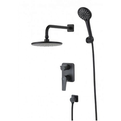 Смеситель встроенный для душа на 2 полож Lemark Bronx LM3729BL черный