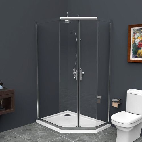 Душевое ограждение BelBagno Uno-195-PH-2 100*80, 120*80, 120*90 стекло прозрачное