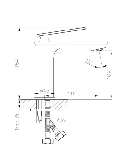 Смеситель для раковины Haiba HB10589 хром фото 2