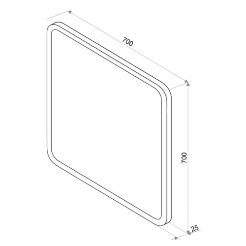 Зеркало Mirsant Cloud 70*70, 80*80, 90*80, 100*80, 120*80 фото 2