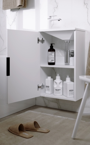 Тумба с умывальником Aqwella Accent 40 подвесная белый фото 3