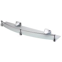 Полка стеклянная с бортиком Wasserkraft Wern K-2544 хром