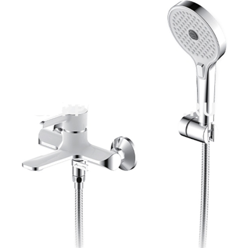 Смеситель для ванны Gappo G3203-8 белый/хром (с лейкой и шлангом)