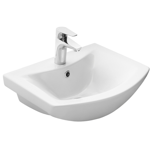 Тумба с умывальником Мирсант Оптима 50, 55, 60 напольная белая фото 6