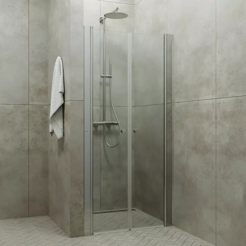 Душевая дверь Triton Дабл 90, 100 стекло прозрачное фото 4