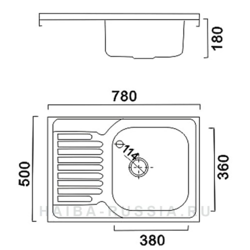Кухонная мойка Haiba HB 5078 фото 2