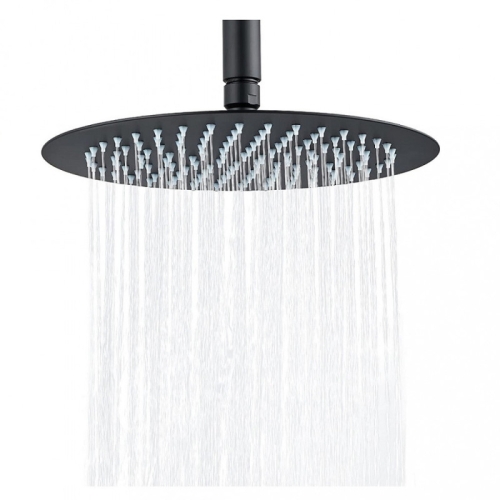 Верхний душ Berges Ventas R Black 074004 25 см, черный матовый