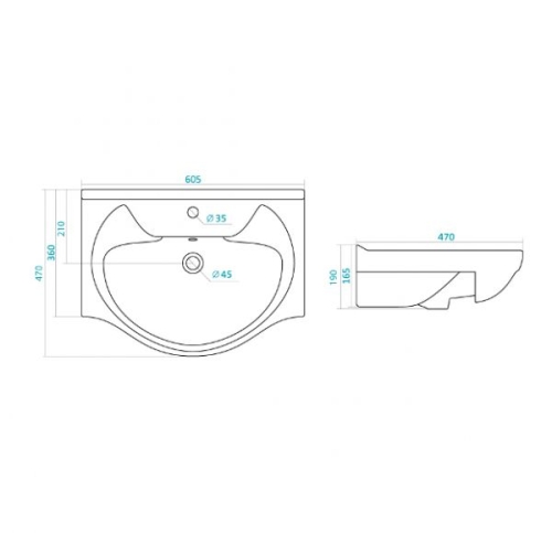 Раковина Santek Байкал 60 фото 2