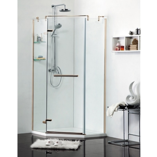 Душевое ограждение Azario Montreal 90*90, 100*100 золото