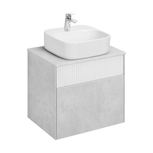 Тумба под раковину Aquaton Марбл 60, 80, 100 Слэйт/Белый матовый фото 7