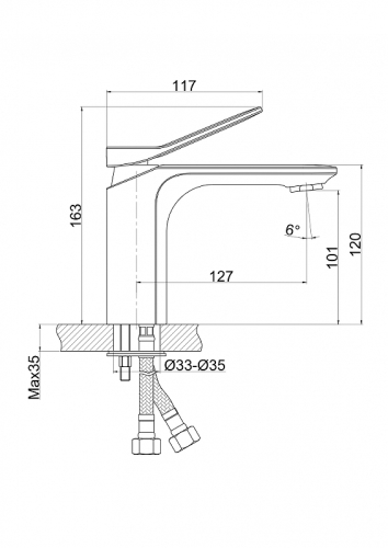 Смеситель для раковины Cersanit Odra 63050 хром фото 5