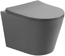 Унитаз подвесной безободковый Aquatek Вега AQ1905-MG, серый матовый