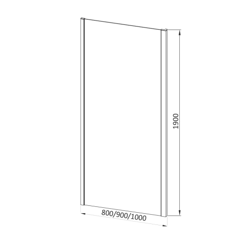 Боковая стенка Eger 80*190см для комплектации с дверями ЕА-003 фото 2