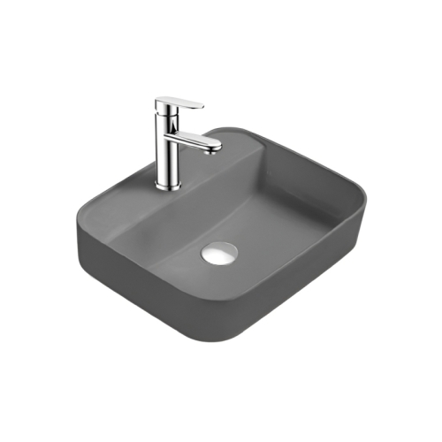 Раковина накладная Aquatek Вега AQ5506-MG 50*39.5*14, серый матовый