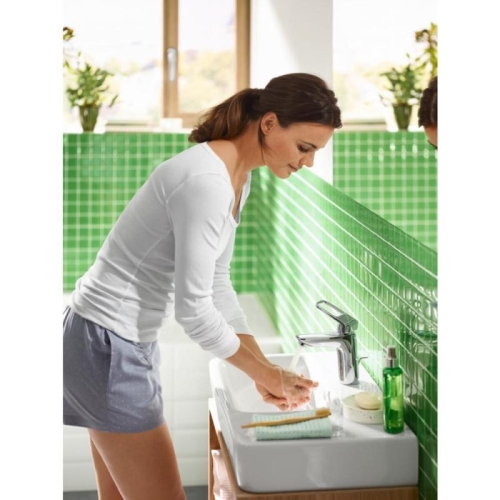 Смеситель для раковины Hansgrohe Logis Loop 71151000, хром, со сливным гарнитуром фото 3