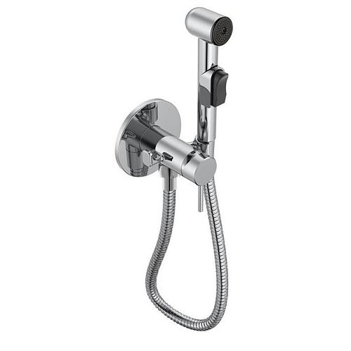 Смеситель Iddis Axes скрытого монтажа с гигиеническим душем хром