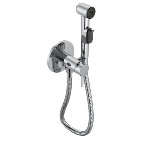 Смеситель Iddis Axes скрытого монтажа с гигиеническим душем хром