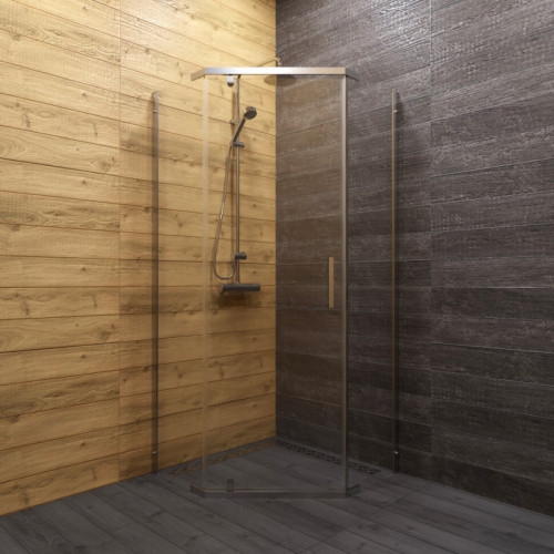 Душевое ограждение Triton Дека-Хром 90*90, 100*100 стекло прозрачное фото 2