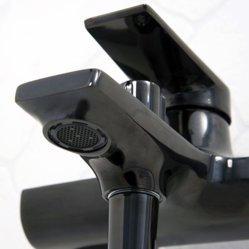 Смеситель для ванны Wasserkraft Glan 6601 черный глянец фото 5