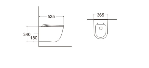 Унитаз подвесной безободковый Aquatek Классик AQ1111-00, сиденье с м/л фото 3