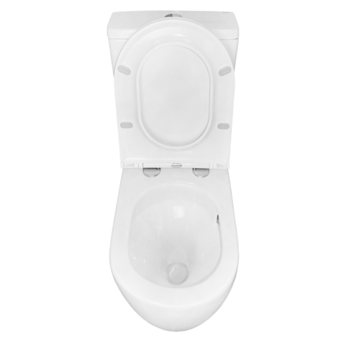 Унитаз напольный безободковый, смыв Торнадо Azario Grado AZ-2141 UQ1 с сидением микролифт фото 5