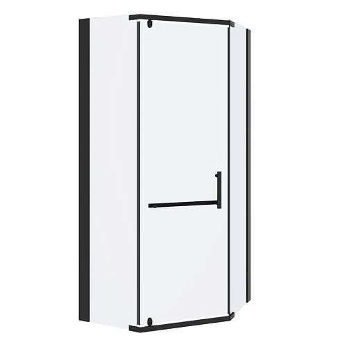 Душевое ограждение Mirsant Arena Pentagon Black 90*90, 100*100 профиль черный