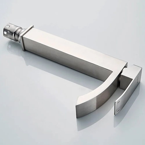 Смеситель высокий на умывальник Ledeme L71117 нержавеющая сталь фото 4