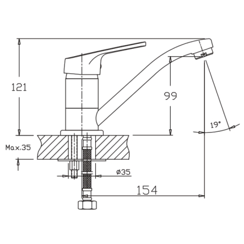 Смеситель для раковины Haiba HB4516 хром фото 2