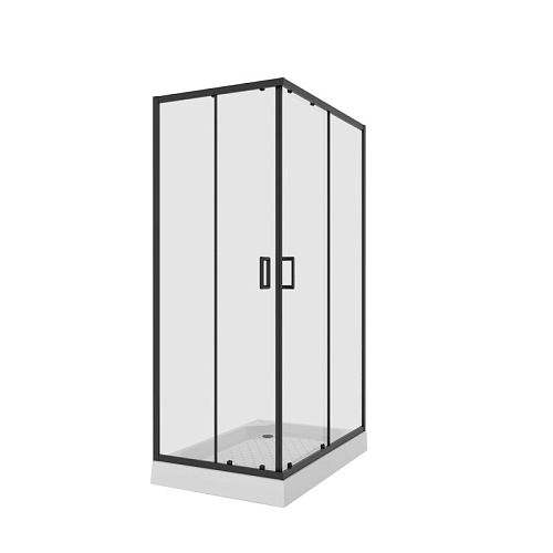 Душевое ограждение Niagara Нова/Nova NG-6881(6810, 6811)-08ВLACK 100*80,120*80, 120*90 стекло прозрачное (без поддона)