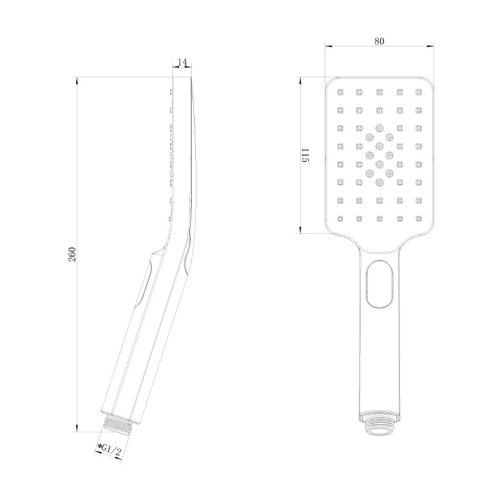 Лейка душевая Lemark LM8123BL, 3-функциональная, черный фото 3