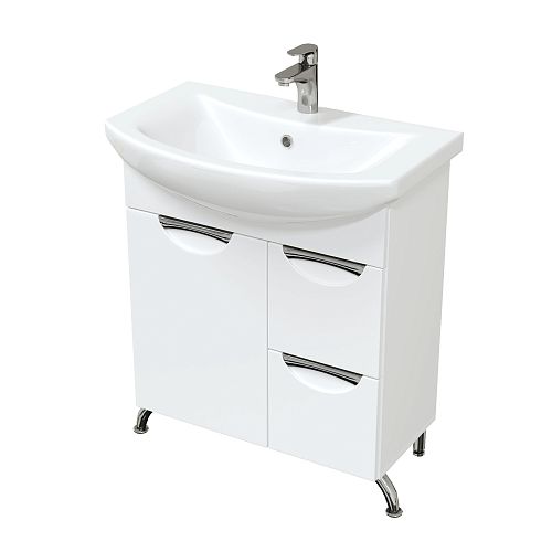 Тумба с умывальником Мирсант Камилла 70, 80, 90, 100 напольная белая