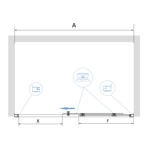 Душевая дверь RGW PA-14W 100, 120, 130, 140, 150, 170 стекло прозрачное фото 3