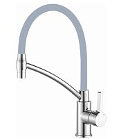 Смеситель кухонный с гибким изливом Haiba HB73643-3 Gray