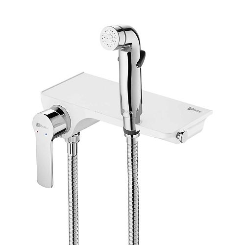 Смеситель с гигиенической лейкой Lemark Solo LM7168CW белый