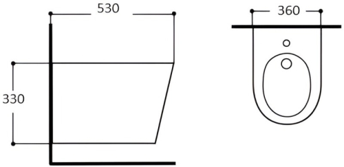 Биде подвесное Aquatek Вега AQ1057-MG, серый матовый фото 2