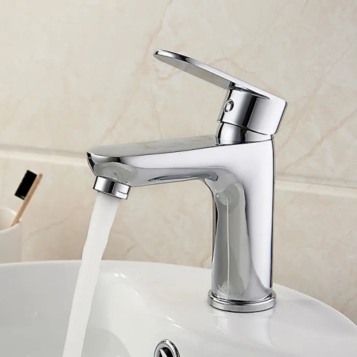 Смеситель на умывальник Ledeme L1010 хром фото 3