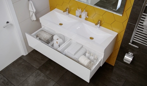 Тумба с умывальником Velvex Pulsus 140 белая фото 9