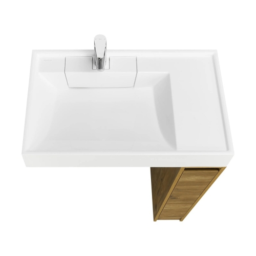 Тумба с раковиной для стиральной машины Aquaton Лондри 80, 105, 120 Дуб рустикальный фото 2