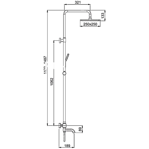 Душевая система с термостатом Gappo G2491-6 черный фото 2