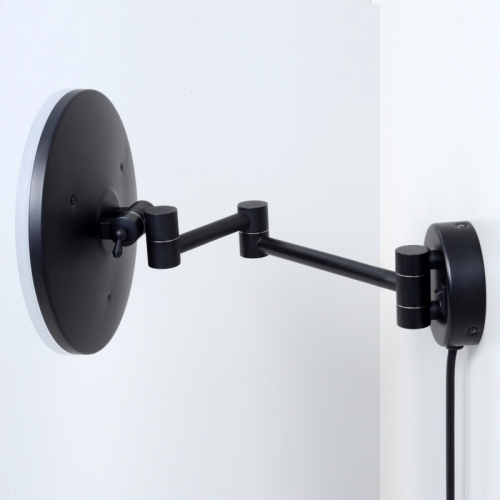 Зеркало с LED-подсветкой Wasserkraft K-1004BLACK, с 3-х кратным увеличением фото 5