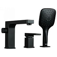 Смеситель врезной на борт ванны 3 отв. Gappo G17 G1117-6 черный