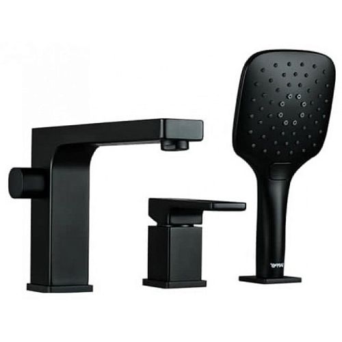 Смеситель врезной на борт ванны 3 отв. Gappo G17 G1117-6 черный